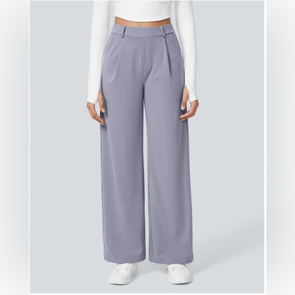 HALARA Wide Leg Pants in Dusty Lavender